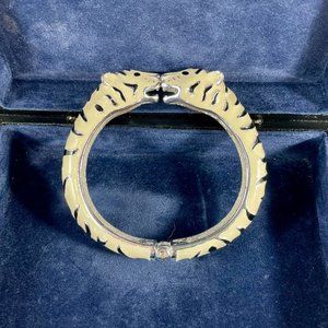 Vintage White Bangle Tiger Bracelet